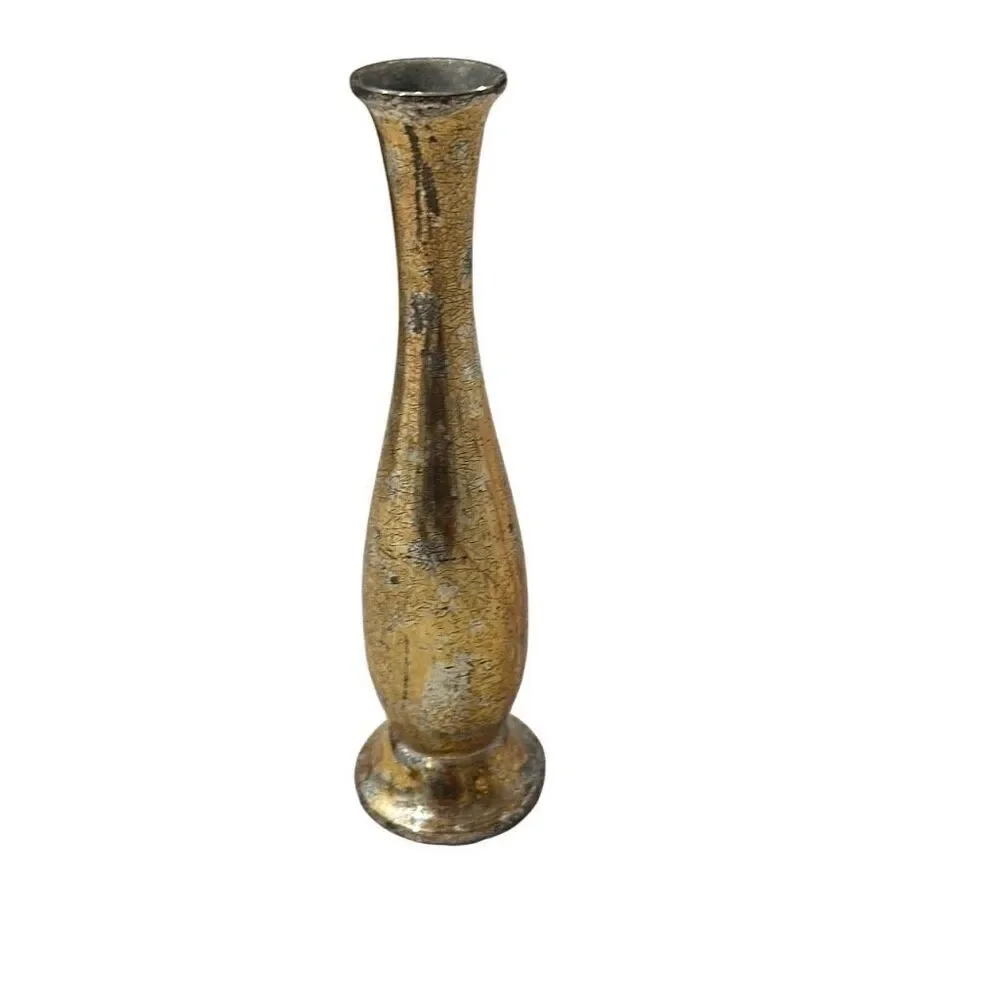 Vintage Silverplate Single Flower/Stem Bud Flute Vase 6-1/4
